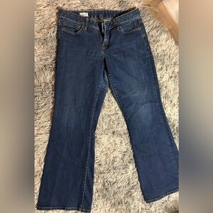 Womens Dark Blue Flare Jeans - Classic Stretch Denim